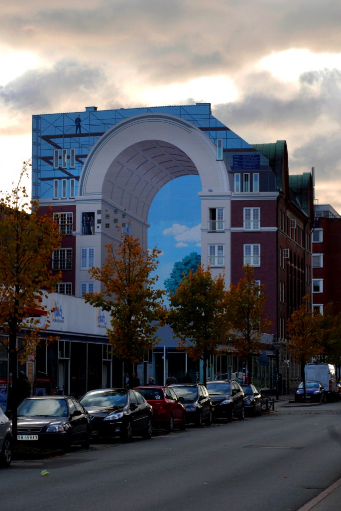 Wandmalerei in Vesterbro, Kopenhagen, Dänemark