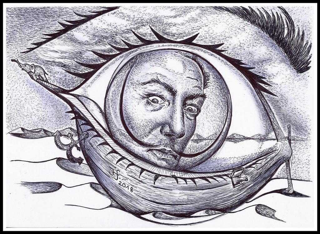 Salvador Dali als Auge