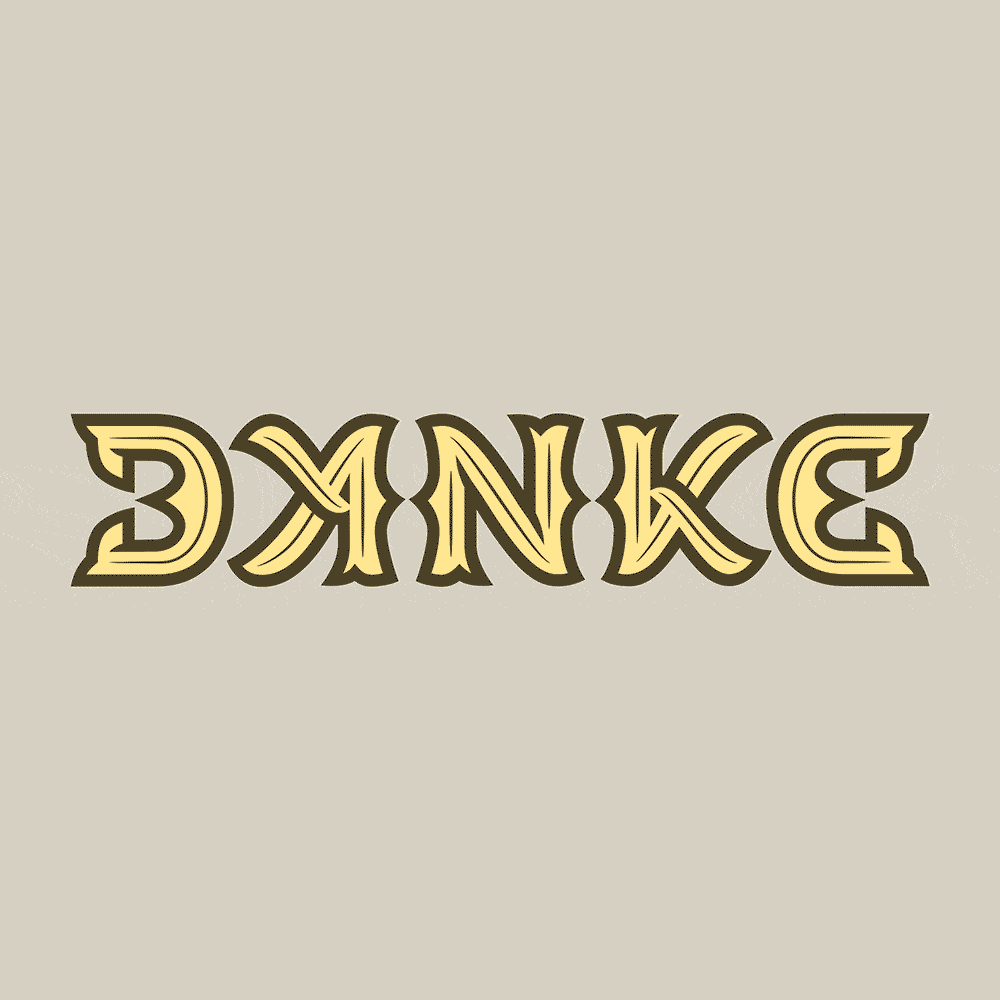 Ambigramm Danke